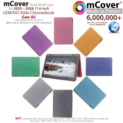 NEW mCover® Hard Case for 2025 11.6" Lenovo 500e Chromebook Gen 4s Laptop - Image 1 of 4