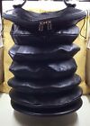 AUTHENTIC Vintage FENDI Black Soft Leather Acordian Shape Purse Bag SUPER RARE