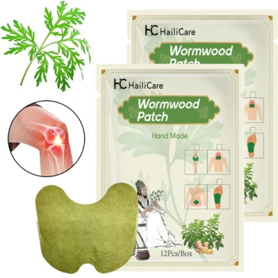 HAILICARE 24pcs Knee Patches, Herbal Heat Patches for Joint Back Shoulder Neck Pain Relief