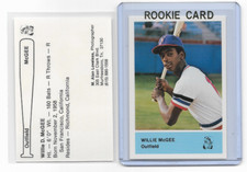 Willie McGee 1980 Nashville Sounds Minor League Rookie Card qty
