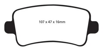 Conjunto de pastilhas de freio a disco EBC - Greenstuff Street sport traseiro FMSI D1430 compatível com Buick 2010 - Imagem 1 de 4