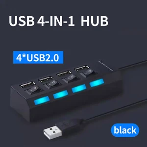 USB 3.0 Hub Verteiler Splitter Adapter Netzteil Verteiler 4/7 Port für PC Laptop - Bild 1 von 15
