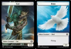 BIRD // CAT TOKEN x4 mtg EX-NM Commander Phyrexia Double-Sided - Picture 1 of 1