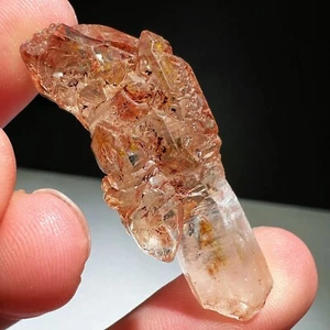 47ct Herkimer Diamond fluorescence Oil bladder Crystal+Big moving Water Droplets - Picture 1 of 12