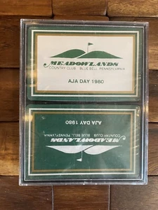 1980 Set Of Two Packs Sealed Playing Cards Meadowlands Country Club Pennsylvania - Picture 1 of 3