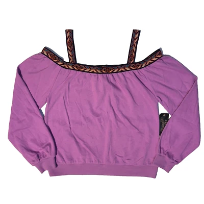 Wrangler Retro Women’s Pink Long sleeve Cold Shoulder Sweatshirt Size - M New - Imagem 1 de 4