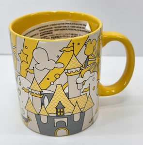 Walt Disney World Disneyland Resort Ceramic Stoneware Mug Yellow 14oz - Picture 1 of 3