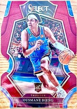 Ousmane Dieng /175 RC 2022/23 Panini Select MAROON DIE-CUT PRIZM #190 Rookie OKC