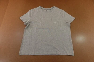 Camiseta Reebok Mujer Talla XL Gris Jaspeado Manga Corta Pequeño Logo Bolsillo Nueva con Etiquetas Foto 1 de 4