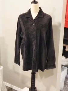 Outfit JPR schwarzer Wildleder Shaket mit Knopfleiste Größe L - Bild 1 von 7