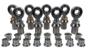 MOLY 4 LINK 7/8 x 7/8-14 XM-14 ROD END KIT WITH 7/8 TO 5/8 HMS .250 BUNGS HEIMS - Picture 1 of 8