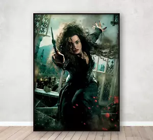 Póster de arte de pared Bellatrix Lestrange impresión Harry Potter mundo mágico enmarcado A4 - Imagen 1 de 3
