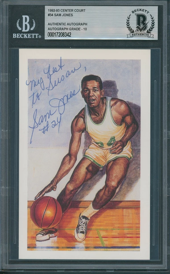 1992/93 Center Court #34 Sam Jones Beckett Authentic Signed Auto 10 *8342 - Image 1 of 1