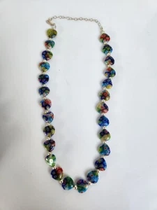 Vintage Millefiori Herz Kunst Glasperlen Halskette verstellbar - Bild 1 von 10