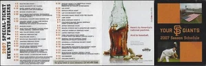 2007 San Francisco Giants Coca-Cola Folded 16-Panel Pocket Schedule - Matt Cain - Picture 1 of 3