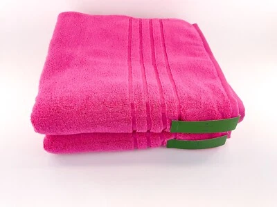 kate Spade Set Of 2 Bath Towel Pink 30" X 56" 100% Cotton Oeko Tex New - Image 1 of 4