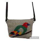 Women Felted Wool Bird Purse llano Crossbody Shoulder Bag Aztec Lining