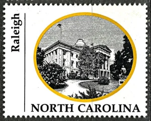 ARCHITECTURE, NORTH CAROLINA, RALEIGH, NICE CINDERELLA, MNH - Picture 1 of 1