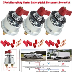3* Heavy Duty Master Battery Quick Disconnect Power Cut Shut Off Switch 300A - Picture 1 of 15