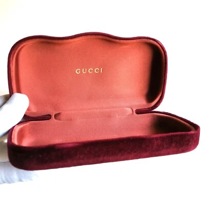 fodero occhiali da sole vista GUCCI box sunglasses custodia case rosso astuccio - Imagen 1 de 4