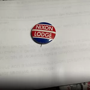 Vintage ~ Nixon Lodge Pinback Button ~ politisch ~ Richard Nixon Präsident ~ 1960 - Bild 1 von 3
