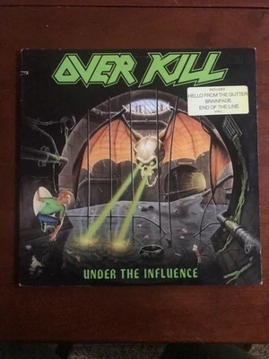 Overkill Under the Influence LP Original Vinyl Megaforce Headbangers Ball Metal - Image 1 of 4
