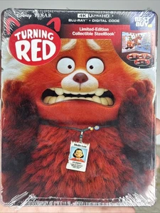 Turning Red Limited Edition Steelbook (4K UHD+Blu-ray+Digital) Factory Sealed - Picture 1 of 3