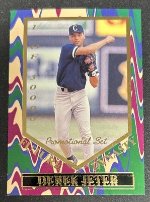 1995 Signature Rookies Promo Derek Jeter Blurry Double Strike Error? #P3 /30000 - Image 1 of 3