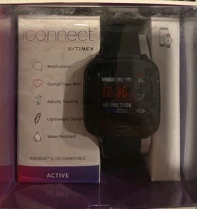 iConnect by Timex TW5M34100 Active Black Smartwatch NEW $75 MSRP - Photo 1 sur 5