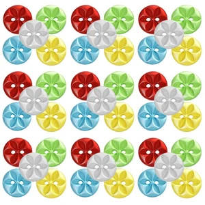 100 Pcs Decorative Resin Rose Sewing Buttons Flower Embellishments - Picture 1 of 12
