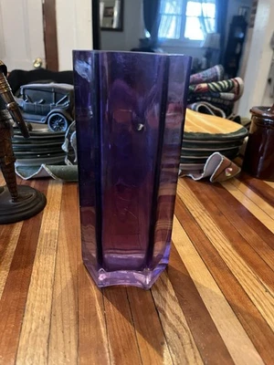 Florero púrpura 7 pulgadas florero de cerámica para decoración del hogar Foto 1 de 3