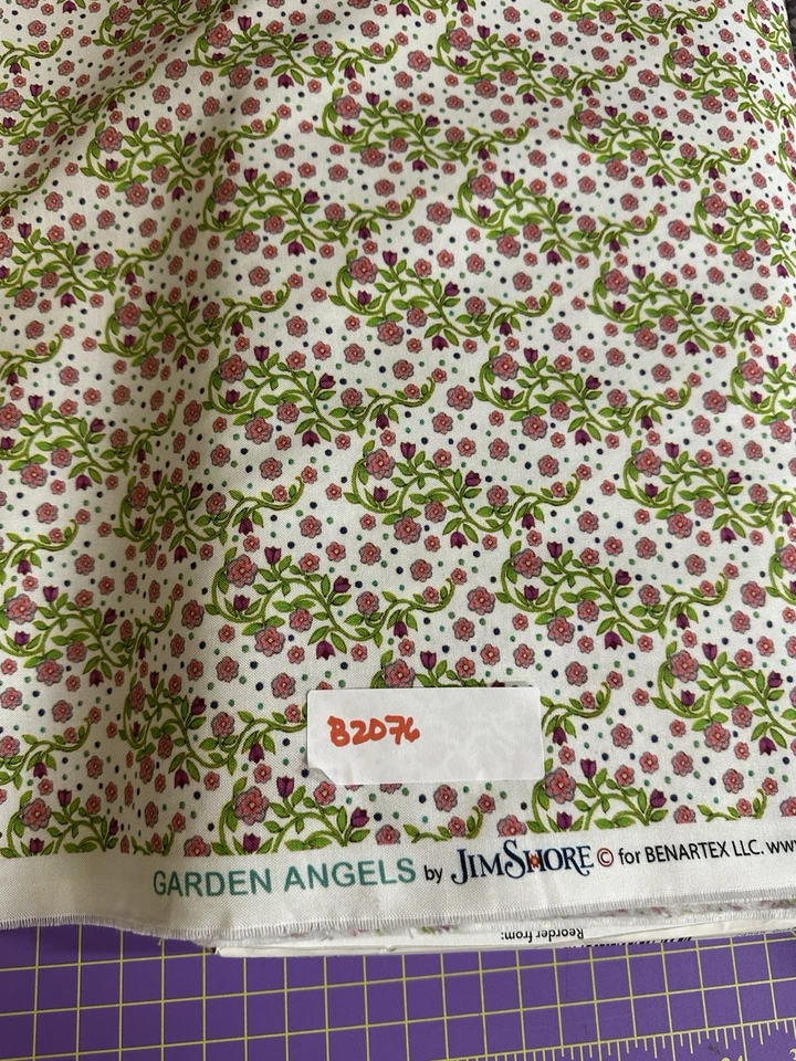Garden Angels By Jim Shore Tiny Roses Cotton Quilt Craft Fabric By The Yard - Image 1 of 1