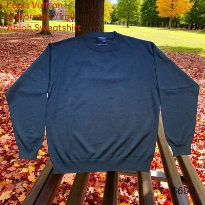 Louis Vuitton Uniformes Equipe Men’s Virgil Abloh Wool Sweater Charcoal Size L - Image 1 of 4