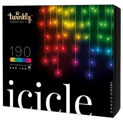 Twinkly Icicle Smart App Controlled LED Outdoor RGB Christmas Lights (Gen. II) - Image 1 of 4