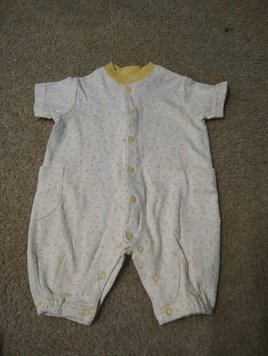 Mameluco vintage Cherokee Baby Lafayette limón bebé niña talla 3 meses cierre a presión  Foto 1 de 4