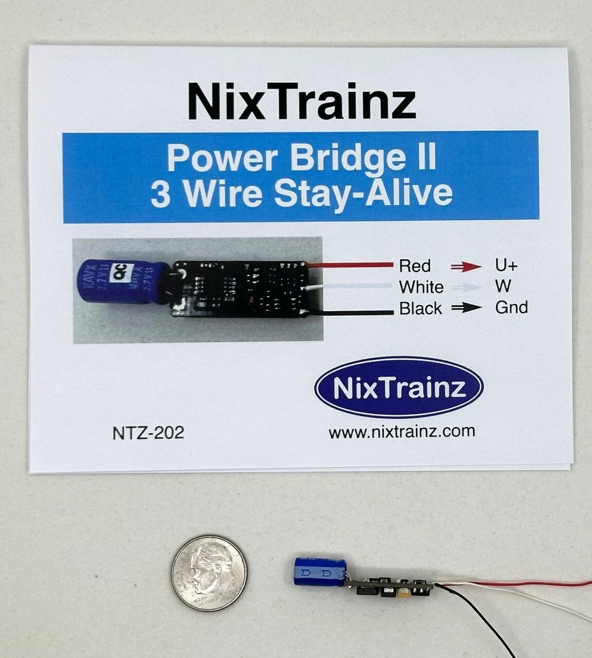 NIX Trainz NTZ-202 Power Bridge Two 3 Wire Stay Alive System for Model Railroads - Image 1 of 1