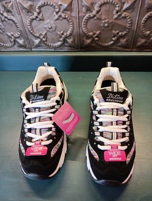 斯凯奇女式 6.5 码 D'Lites Interlude 训练运动鞋 11978 BKMT — 第 1/4 张图片