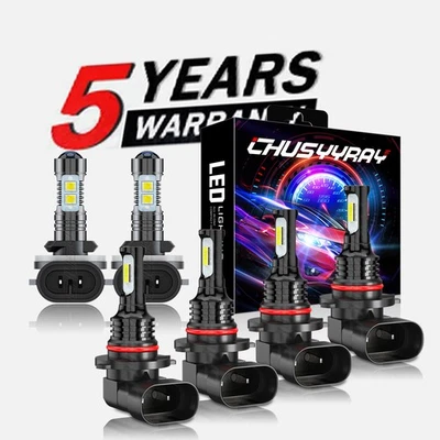 For Chevy Camaro Coupe 1998-2002 LED Headlight High Low Beam+Fog Light Bulbs CSP - Image 1 of 4