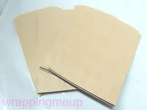 100 5x7 Carini Sacchetti di Carta Naturali Kraft, Borse Artigianato, Borse Festa Matrimonio, Sacchetti Regalo - Foto 1 di 6