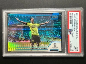 2021-22 Stadium C/C UCL Jude Bellingham #22 PSA 9 Blue Prism Refractor  - Picture 1 of 2