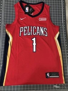 New Orleans Pelicans #1 Zion Williamson Statement Red Jersey - Stitched Size 44 - Picture 1 of 10