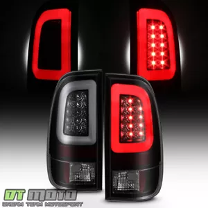 Black Smoke 1997-2003 Ford F150 99-07 F250 SuperDuty LED Tube Tail Lights Lamps - Picture 1 of 10
