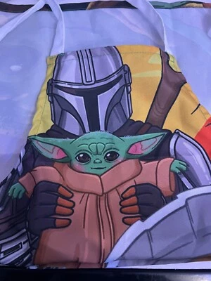 Star Wars Baby Yoda Grogu Kids Bib Apron Cooking Crafts Painting apron - Image 1 of 4