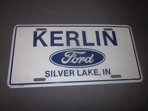 Tocador de concesionario KERLIN FORD de colección placa de metal Silver Lake IN - Imagen 1 de 4