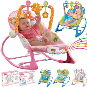 Baby Infant To Toddler Vibration Bouncer Rocker Swing Chair Soft Soothing Music - Picture 1 of 40