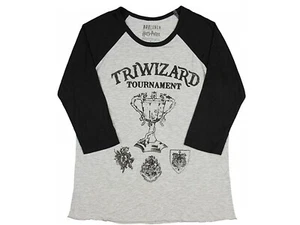 Harry Potter Junior Damen Triwizard Tournament Distressed Raglan T-Shirt NEU - Bild 1 von 1