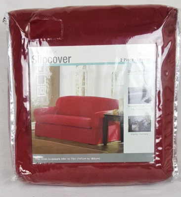 Funda de gamuza Maytex 2 piezas Loveseat - Rojo Foto 1 de 4