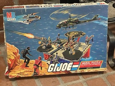 Vintage GI JOE Mural Jigsaw Puzzle Battle #3 1985 Incomplete  - Missing 4 pieces - Image 1 of 4