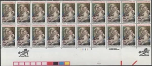 US Scott #2026 "Christmas Madonna" Plate block of 20, MNH - Picture 1 of 1