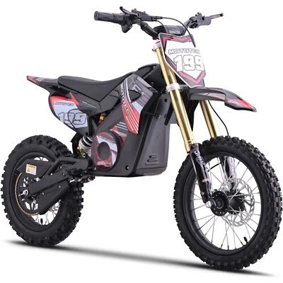 MotoTec 48v 1800w Pro Electric Dirt Bike Lithium Kids Off Road Driveway - Red - Image 1 of 4